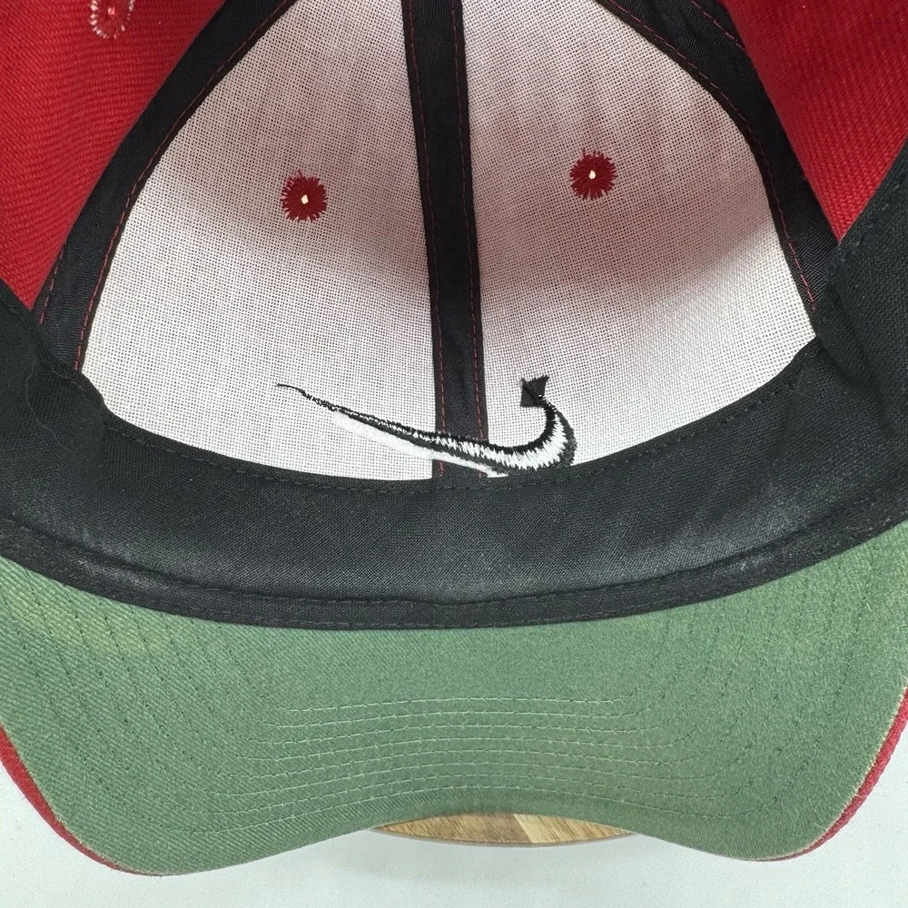 Vintage EUC Nike Hat Cap Snap Back Red Swoosh Logo Adjustable 90's 100% Cotton
